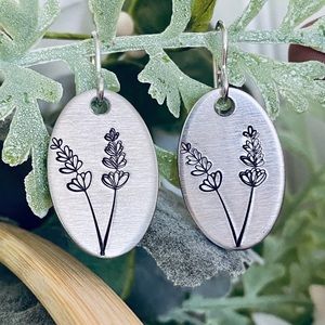 Hand stamped earrings